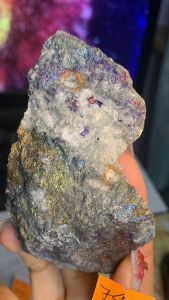 Viên đá phép thuật vàng găm Pyrite huyền bí ngũ sắc lắp lắm tự nhiên năng lượng vũ trụ 740 chưa rửa đất "