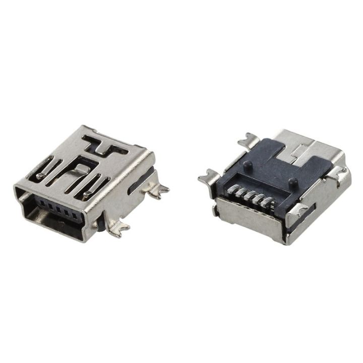 Replacement Mini USB Type B Female 5 Pin PCB Board Mount Jack Charger ...