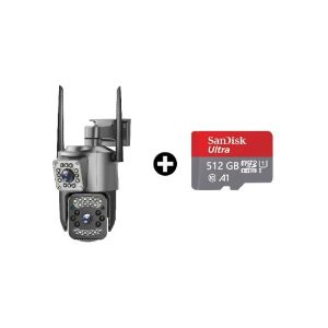Hikvision 4G SIM Dual Lens CCTV Camera Connect Cellphone Outdoor HD Wireless Night Vision Waterproof Auto Tracking Security Camera