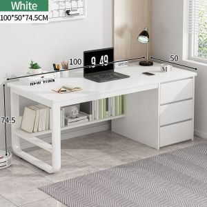 Meja Kantor Meja Komputer Meja Kerja Minimalis Meja Belajar Serbaguna 140CM Meja Kantor Dengan Laci