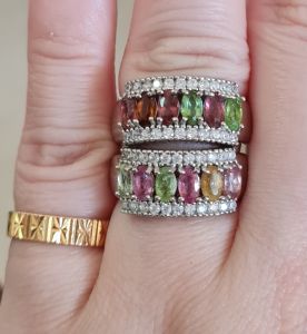 Colourful Tourmaline Expandable Ring