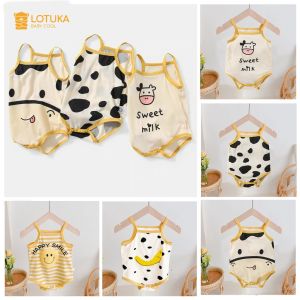 [Vải thun ] Quần áo sơ sinh body chip hai dây dễ thương bodysuit cho bé trai bé gái LOTUKA chất siêu mát cho bé yêu