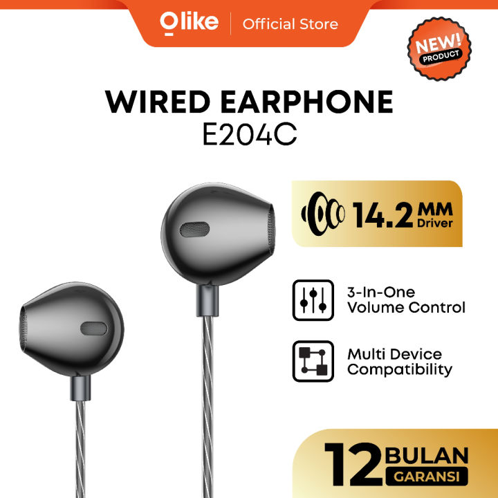 OLIKE Headset Cable E204C Type C 14mm Driver Wired Earphone