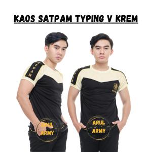 BAJU KAOS SECURITY SATPAM KREM SERAGAM SETELAN SATPAM KREM  SECURITY SATPAM KREM COKLAT TERBARU