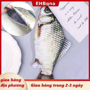 [COD] EHBqna 3PF Ship within 24 hours Cá Chép Cá chép bút Túi thực tế hình dạng cá Make-up Pouch bút chì bút Trường hợp với dây kéo trở lại trường học bút chì Túi bút chì túi