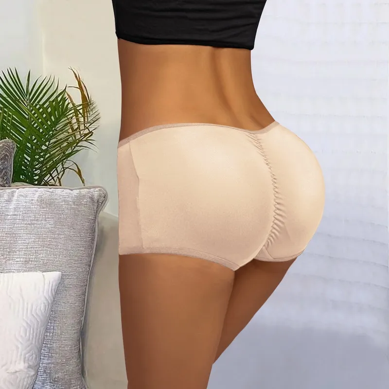 Cyprus S-3XL Women Plus Size Padded Panty Butt And Hips Buttocks Lifting  Underwear Buttocks Enhancement Padded Pants Seamless Foam Shaper