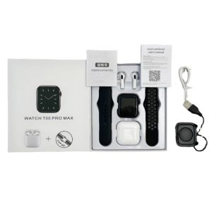 Newkee 【Ready store COD】Original Product T55 pro max Smart Watch with Pro 4 Earbuds set Hot-sale New Design With 3 colors Options