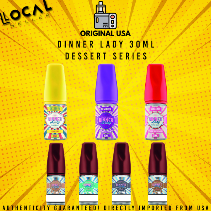 💯ORIGINAL UK DINNER LADY 30ML N/S DESSERT & TC SERIES LEMON TART BERRY