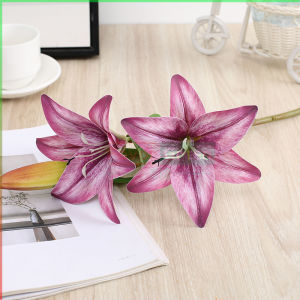 3D artificial lily flower fake flower wedding home garden decoration