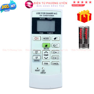 Điều khiển điều hòa SHARP Mã 05 nút ECO Remote máy lạnh SHARP - Tặng kèm pin - Điện Tử Phương Uyên