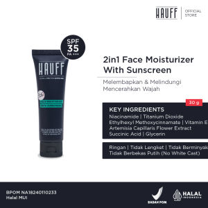 HAUFF 2in1 FACE MOISTURIZER WITH SUNSCREEN | SPF 35 PA +++ | Melembapkan & Melindungi Wajah