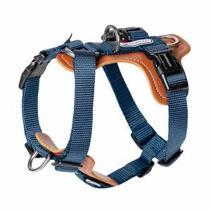 HamshMoc Durable Dog Harness No Pull Adjustable Leather Pet Vest with 2 Leash Clips Easy Walking for Small Medium Large Dogs