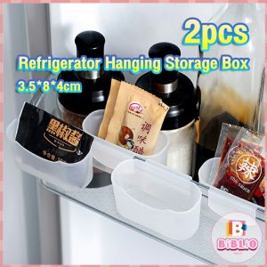 BIBLIO Hanging Storage Box Refrigerator Multi Function Hanging Translucent Seasoning Bag Storage Box 2Pcs