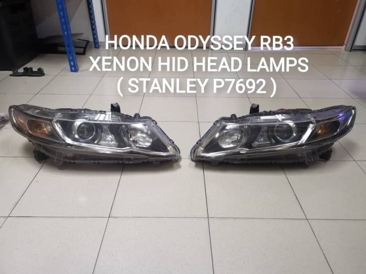 オデッセイ アブソルート ヘッドライト HID STANLEY P7692 🇯🇵🇯🇵 Honda Odyssey RB3 HID Head Lamp / Head Light / Lampu