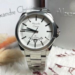 Jam Tangan Pria Dan Wanita Alexandre Christie AC 8676 AC8676 Original Garansi Resmi 1 Tahun - Stainless Steel