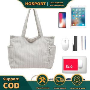 【HOSPORT】Chic Womens Corduroy Tote Bag with Large Storage Space Perfect for Work Shopping and Casual Outings