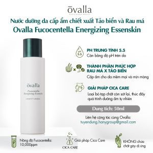 Nước Dưỡng Da Cấp Ẩm Ovalla Fucocentella Energizing Essenskin 130ml