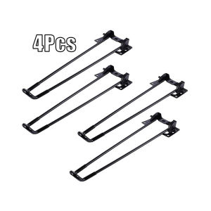 Foldable Hairpin Legs 32cm Black Metal 4pcs - For Table Desk Sofa Cabinet DIY Furniture Home