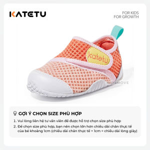 Giày tập đi cho bé Katetu chống trơn trượt chống bẹt chân siêu nhẹ X2BF003