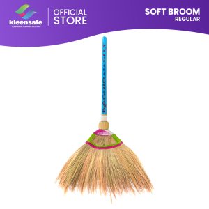 Kleensafe Soft Broom Baguio Regular Walis Tambo Plastic-coated Wooden Handle Household