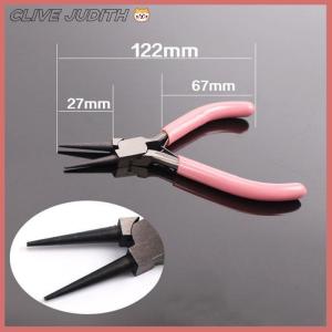 CISWGE Mini Pliers Diagonal Round Bent Needle Nose Handcraft Beading Insulated Cutter Pliers For Jewelry Making Tools