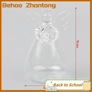Behoo 1Pc Angel Shaped Transparent Flower Vase Hanging Plant Vase Garden Decor