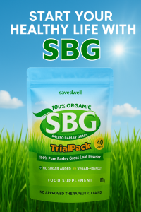 Salveo Barley Grass Powder Trial Pack - 80g (40 Servings x 2g) Pure Organic
