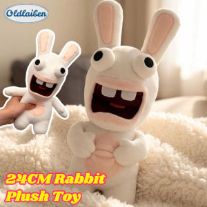 Oldlaiben Funny Rabbit Plush Toy Buck Teeth Long Ear Stuffed Animal Sleep Companion Bedtime Snuggle Soft Cute Plushie
