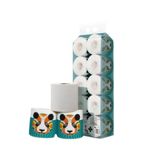 แพ็ค10ม้วน Royo Panda ทิชชู่ หนา4ชั้น ไร้แกน สุดคุ้ม เนื้อกระดาษเหนียว นุ่ม ไม่เป็นขุย ซึมซับได้เยอะ 1500 ดึง