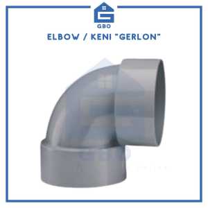 GERLON - KENI 4" / KNEE 4 INCH / ELBOW / BELOKAN PIPA PVC MURAH
