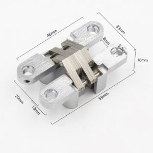 Stainless Steel Concealed Cross Hinge Cross Hinge Worktop For Cabinet Cupboard Wooden Box