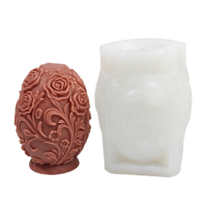 3D Easters Eggs Molds Plasters Molds Flower Eggs Silicone Mould Ornament Castings Molds Epoxy Resin Molds