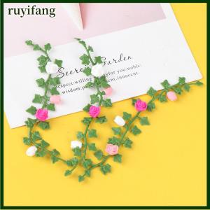ruyifang 1:12 dollhouse Miniature หวายดอกไม้รุ่น Garden ตกแต่งอุปกรณ์เสริม