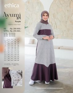 Terbaru Cod Gamis Muslimah Ethica Ayumi 371 The Floral Day Dreams