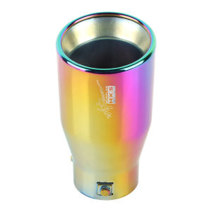 HKS Car Exhaust Stainless Steel Universal Auto Muffler Tail Tip Chrome Racing Throat PIpes Modified Rear Round Automobile Exterior Accessories