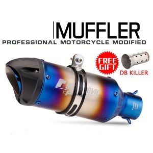 Motorcycle Exhaust Muffler Pipe 38-51mm Universal Moto Silencer Exhaust Muffler Pipe Canister Pipe