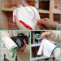 6 chiếc khăn lau kính lớn bằng microfiber, khăn không xơ 25 x 20 inch để lau kính, lau cửa sổ, đồ dùng thủy tinh (đen, xám). 