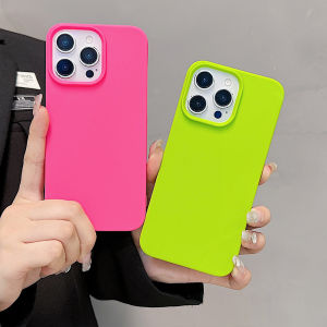 Original Fluorescent Liquid Silicone Case For iPhone 17 Air 16 15 14 13 12 11 Pro Max Plus XS XR X Matte Frameless Cooling Cover