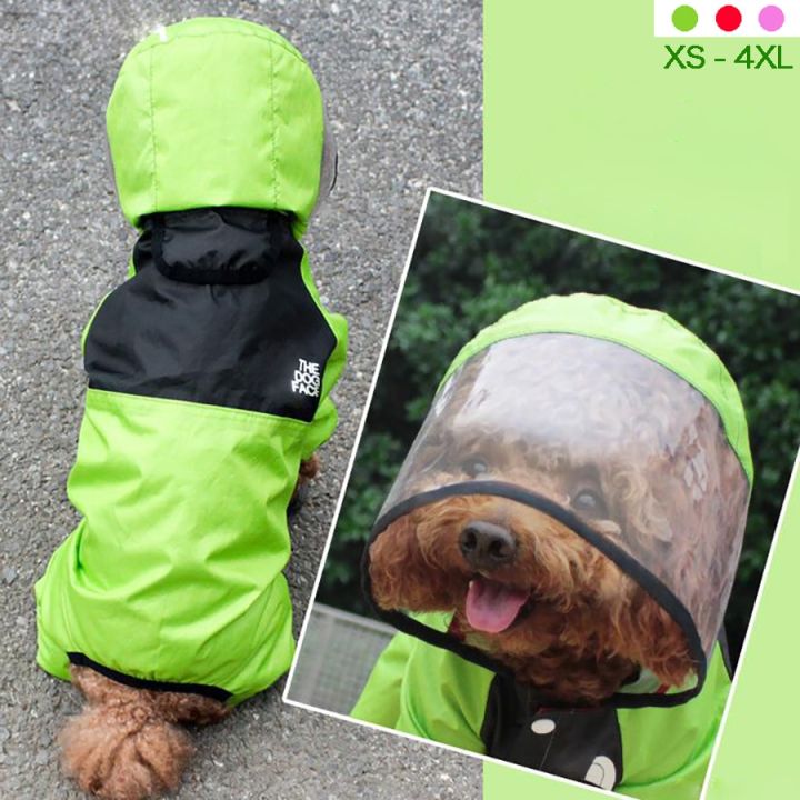 Dog Raincoat Pet Waterproof Detachable Rain Jackets Dogs Water