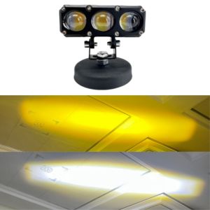 Lampu Tembak Sorot LED Laser Gun SQL 3 Mata 2 Warna Putih Kuning 20Watt 12-24Volt Nyala Dekat Kuning Jauh Putih Untuk Motor Dan Mobil