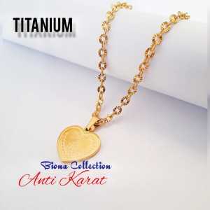 45-80 Cm Spesial Hijab dan tidak hijab Kalung Nuri kaca Motif dengan Liontin titanium Love allah Cantik elegan dan mewah stainless steel forever Kalung wanita terbaru dan kekinian #antikara #titanium #antiluntur #antihitam #viral