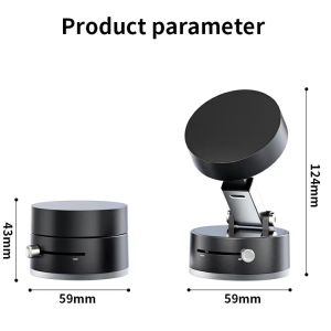 Phone Holder Screen Wall Glass Car Magnetic Hands Free Double Sided Magnetic Vacuum Suction Home Office Universal Stable Adsorption Foldable for Mobile Screen Car Magnetic Option Ideal for Desk Use for All Phone Mounting Needs