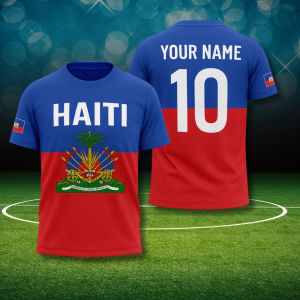 [Local Stock] VCC New Haiti Football T-shirts Sports Casual Haitian Soccer Jersey Free Custom Diy Name Tees Gifts Wholesale Sports T Shirts