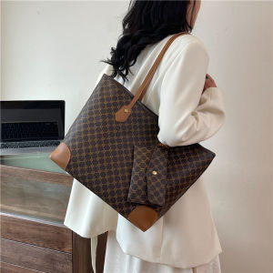 Leather Shoulder Bag For Women: Top Handle Bag Large Ladies Tote Bag For Work School Weekend 39x28x14 cm