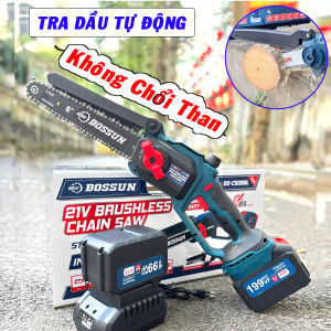 Máy Cưa Xích Pin BOSSUN BS-CS08BLC Không Chổi Than Chiều Dài Lam 24cm Tăng Xích Tự Động