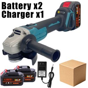 Brushless Cordless Angle Grinder Heavy Duty Original Portable Rechargeable Lithium Batteries Cutting Polishing Sanding Tool Set With Accessories Protective Box Cutting Machine Angle Grinder