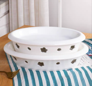Fish plate Ceramic 30CM come with candle warmer - FREE 10 CANDLE ~ Hotel Quality - <READY STOCK>