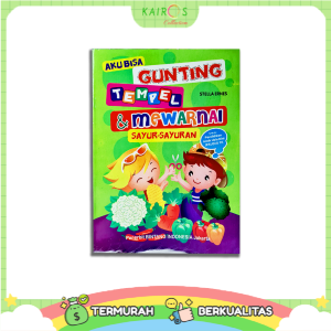 Buku Aktivitas Anak Jumbo - Buku Gunting Tempel dan Mewarnai / Buku Gunting Buku Warna Balita Jumbo