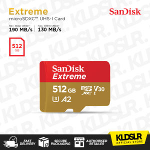 SanDisk Extreme microSDXC™ UHS-I C10 V30 U3 Memory Card (512GB/1TB) - LIFETIME WARRANTY