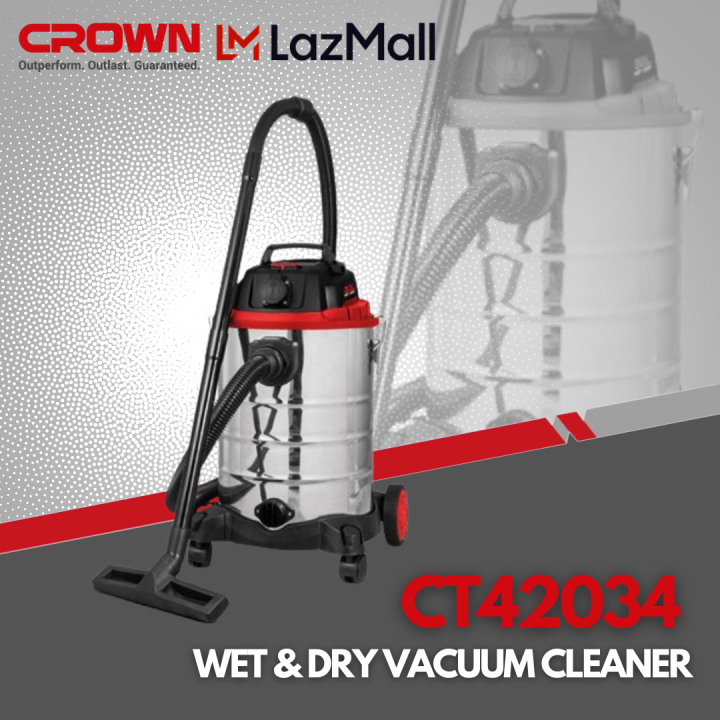 CROWN CT42034 Wet & Dry Vacuum Cleaner 30L | Lazada PH